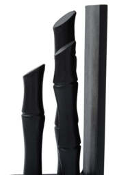 Alderbrook Bamboo Effect Bookends – Black Finish (Set of 2) - thumbnail 3
