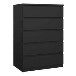 Naia Chest with 5 Drawers in Black Matt - thumbnail 1
