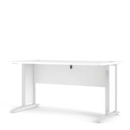 Prima Desk 150cm in White with White Legs - thumbnail 2