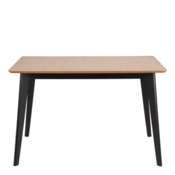 Roxby Dining Table in Oak & Black 120x76cm - thumbnail 4
