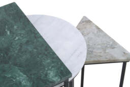 Kingsley Assorted Marble Nest of 3 Tables - thumbnail 2