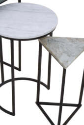 Kingsley Assorted Marble Nest of 3 Tables - thumbnail 3