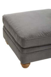 Noir Footstool – Grey Fabric - thumbnail 4