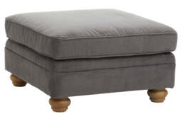 Noir Footstool – Grey Fabric - thumbnail 5