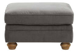 Noir Footstool – Grey Fabric - thumbnail 1