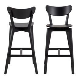 Bar Stools in Oak – Set of 2 – Roxby Collection - thumbnail 2