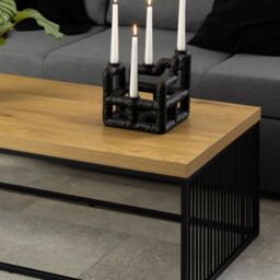Strington Coffee Table in Black and Oak - thumbnail 2