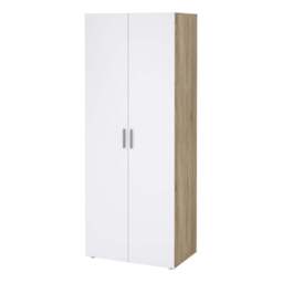 Pepe Wardrobe with 2 doors in Oak with White High Gloss - thumbnail 3
