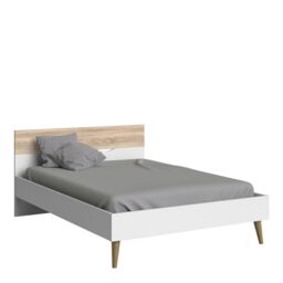 Oslo 3 Piece Bedroom Set with Double Bed in White and Oak - thumbnail 2