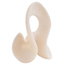 Loop Marble Abstract Dune White Small Effect Sculpture