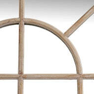 Washed Wood Arched Window Wall Mirror - thumbnail 3