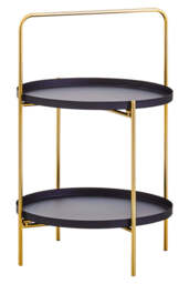 Wilmslow Two-Shelf White & Black Side Table – Contemporary Storage Side Table - thumbnail 6
