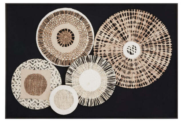 Horizon Paper Design Wall Art – Natural & Black - image 1
