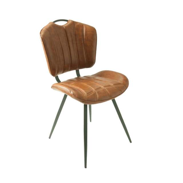 Palvane Vegan Leather Chair Tan SET OF 2 - image 1