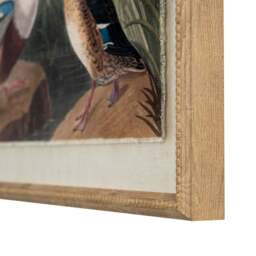Flora & Fauna Collection Mallards on Linen in Beaded Frame - thumbnail 2