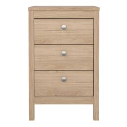 Madrid Bedside Table 3 Drawers in Jackson Hickory Oak - thumbnail 3