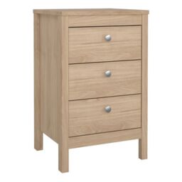 Madrid Bedside Table 3 Drawers in Jackson Hickory Oak - thumbnail 2