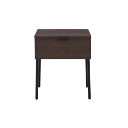 Luna Single Drawer Bedside - Espresso