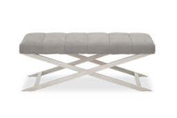 Almar Bench – Grey with Cross Base