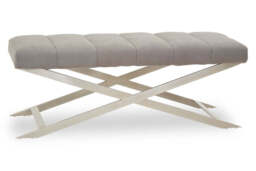 Almar Bench – Grey with Cross Base - thumbnail 6