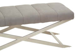 Almar Bench – Grey with Cross Base - thumbnail 3