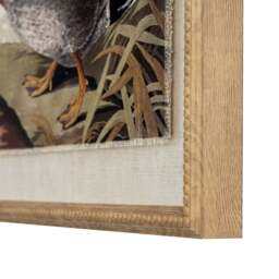 Flora & Fauna Collection Duck on Linen in Beaded Frame - thumbnail 2