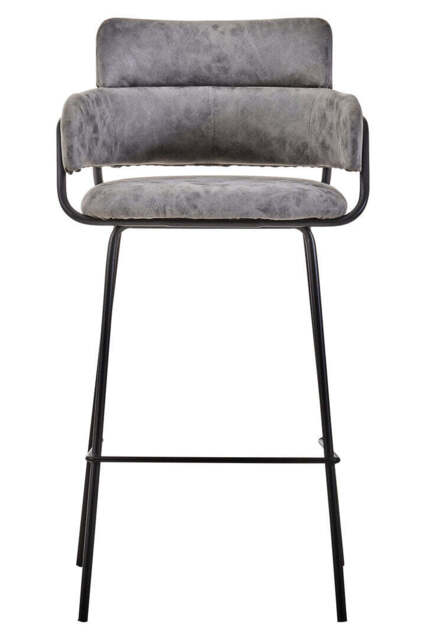 Linea Blue Velvet Low-Back Bar Chair - image 1