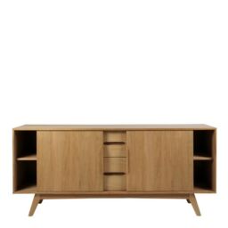 Marte 2 Door 4 Drawers Sideboard in Oak - thumbnail 4