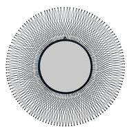 Rio Black Large Wire Frame Mirror - image 1