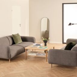 Westham 3 Seater Sofa in Fay Dusty Brown Fabric - thumbnail 2