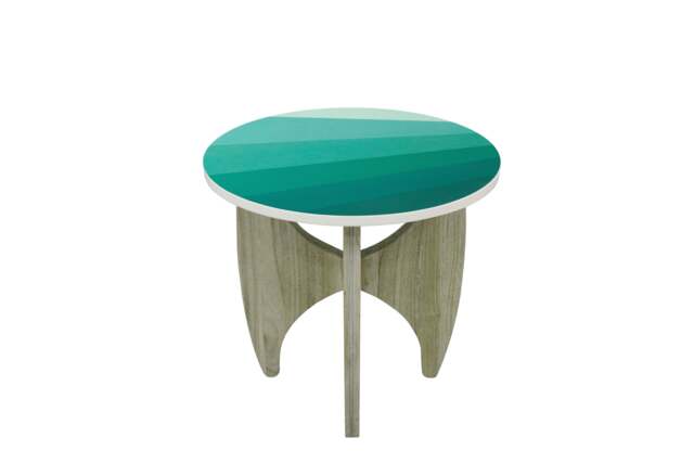 Keldrin Lamp Table - Blue Hues