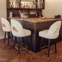 Astra Bar Stools - Cream Leather