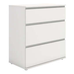 Nova 3 Drawer Chest in White - thumbnail 3