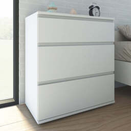 Nova 3 Drawer Chest in White - thumbnail 4