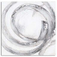 Galaxy Silver and Grey Hand-Painted Canvas - image 1