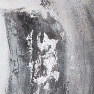 Galaxy Silver and Grey Hand-Painted Canvas - thumbnail 2