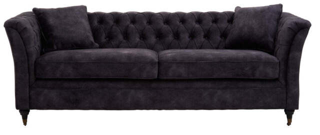 Palma Velvet Sofa – Grey (3 Seat) - image 1