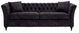 Palma Velvet Sofa – Grey (3 Seat) - thumbnail 1