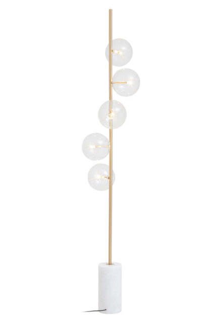 Valemont Floor Lamp – Five Bulb, White Marble Base - image 1
