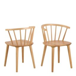 Ida Dining Chair in Oak Set of 2 - thumbnail 1
