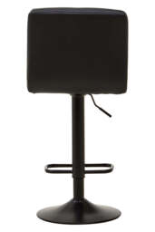 Lido Quilted Bar Stool – Black Leather Effect - thumbnail 6