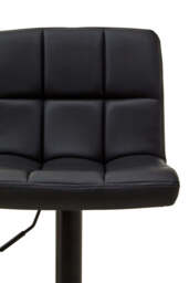 Lido Quilted Bar Stool – Black Leather Effect - thumbnail 5