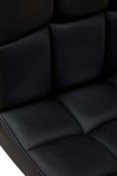 Lido Quilted Bar Stool – Black Leather Effect - thumbnail 2