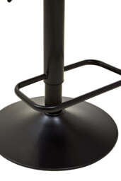 Lido Quilted Bar Stool – Black Leather Effect - thumbnail 3
