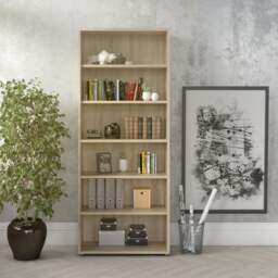 Prima Bookcase 5 Shelves in Oak - thumbnail 4