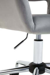 Monet Home Office Chair – Grey Velvet & Chrome - thumbnail 2