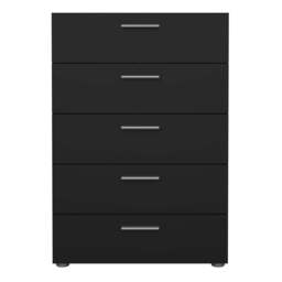 Pepe Chest of 5 Drawers in Black - thumbnail 2