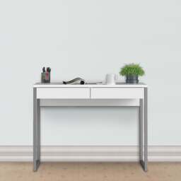 Function Plus Desk 2 Drawers in White High Gloss - thumbnail 5