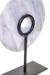 Disc Sculpture White Dia 20cm Marble Round Calvion Small - thumbnail 5