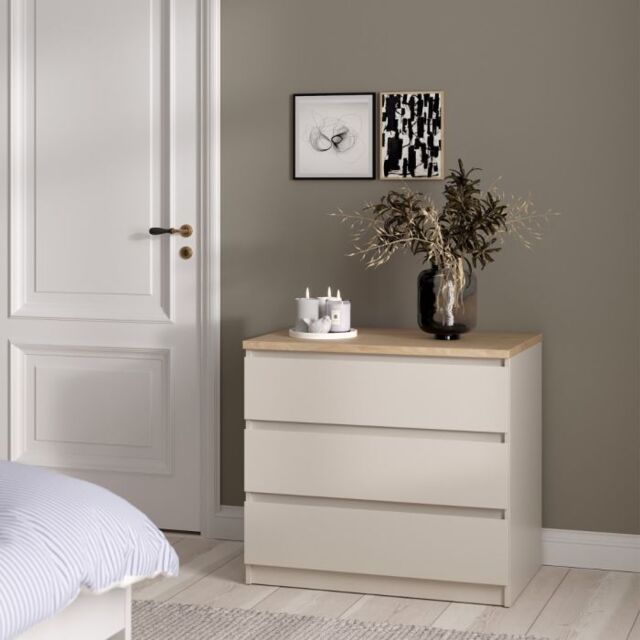 Naia Chest of 3 Drawers in Cashmere Jackson Hickory - image 1